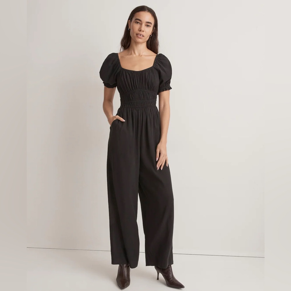 NWT Black Madewell Sophia Scoopneck jumpsuit